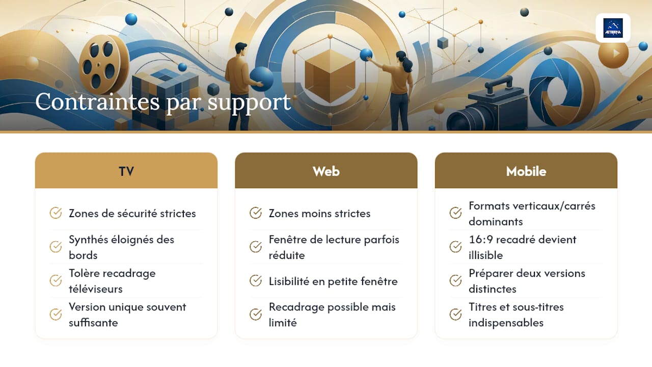 Comment adapter l'habillage graphique à la TV, au web et au mobile ? — overview diagram