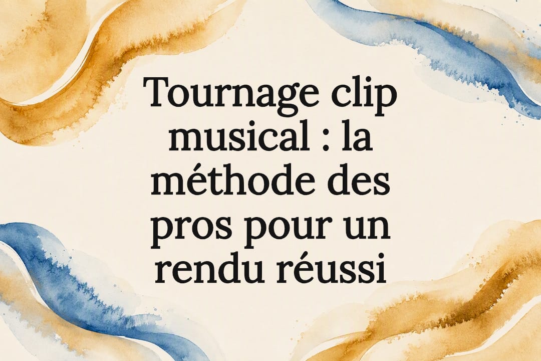 Carte titre en aquarelle pour tournage de clip