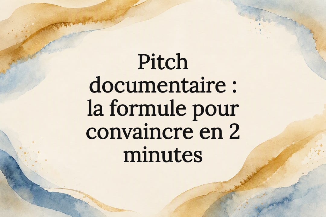 Carte titre stylisée pour la présentation d'un documentaire