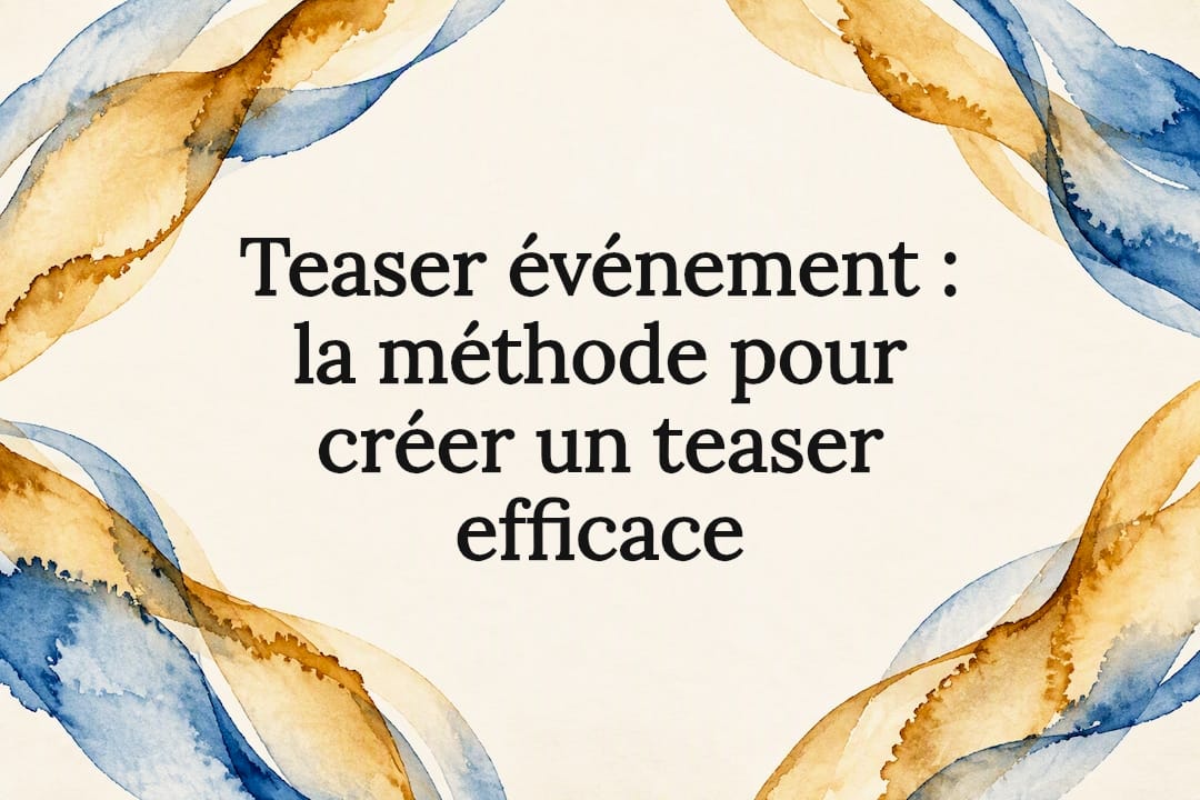 Titre éditorial pour teaser d'événement