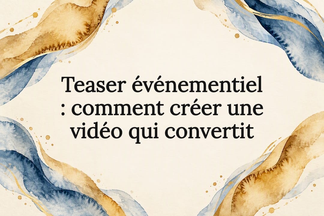 Carte titre en aquarelle pour teaser événementiel