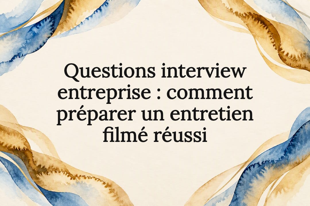 Carte titre illustrée pour une interview filmée