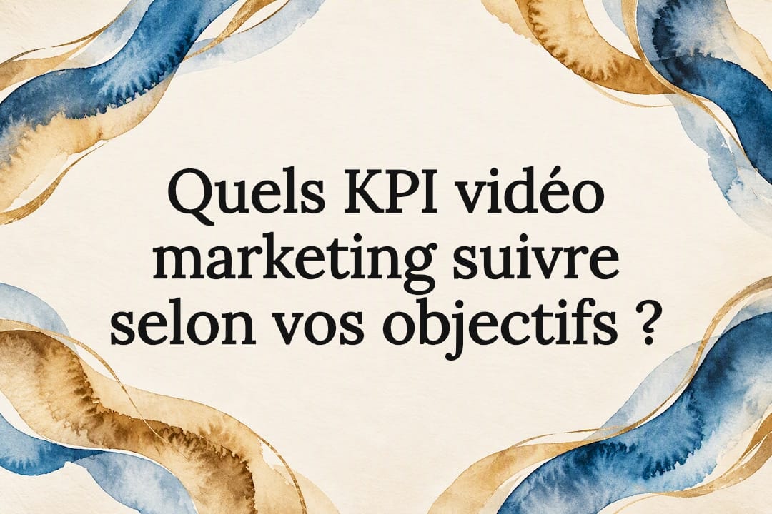 Carte titre décorative sur les indicateurs clés de performance vidéo