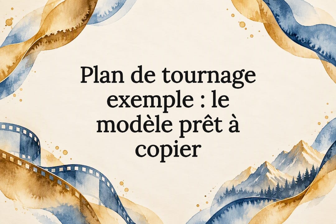 Carte de titre illustrée avec des rubans aquarelle