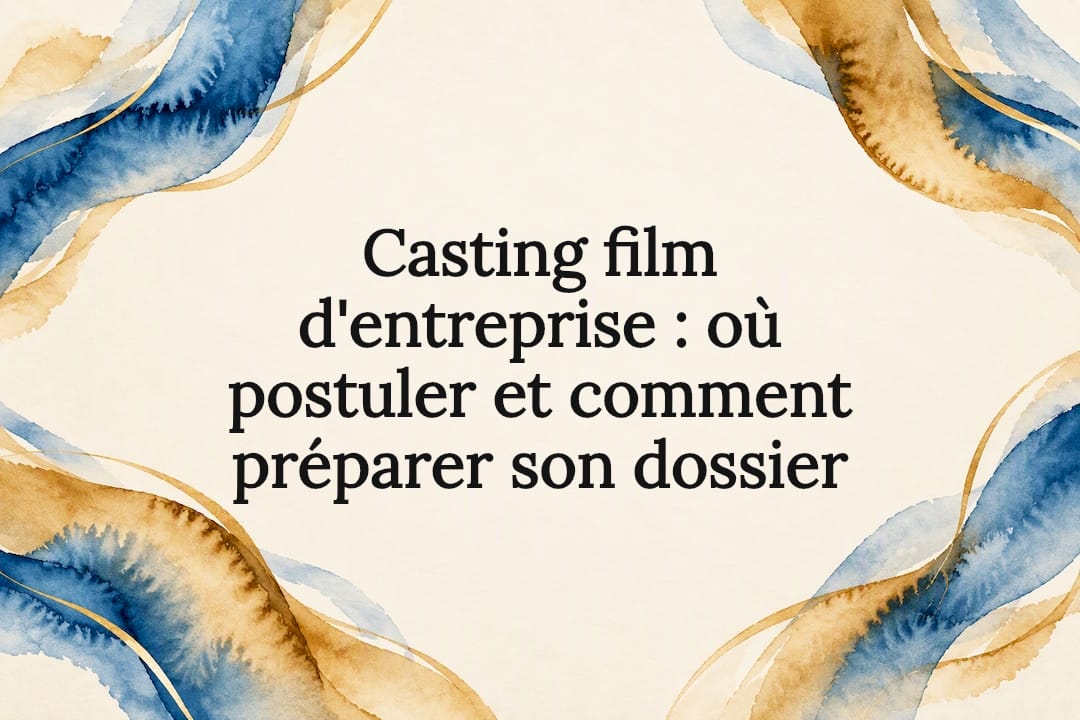 Carte de titre illustrée pour un article sur le casting