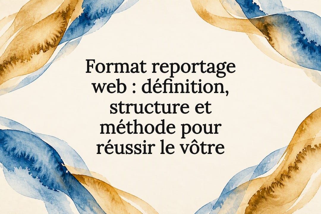 Carte titre illustrée pour un reportage web