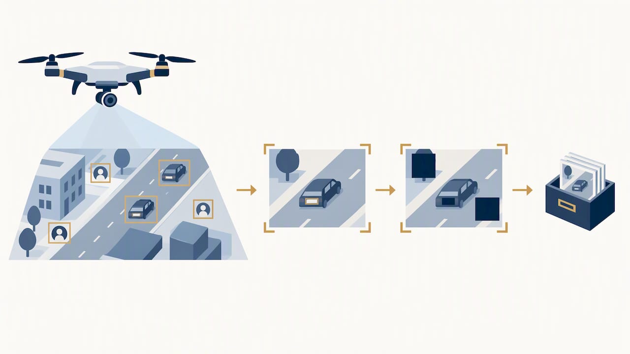 Étapes pour réduire la taille des images prises par drone