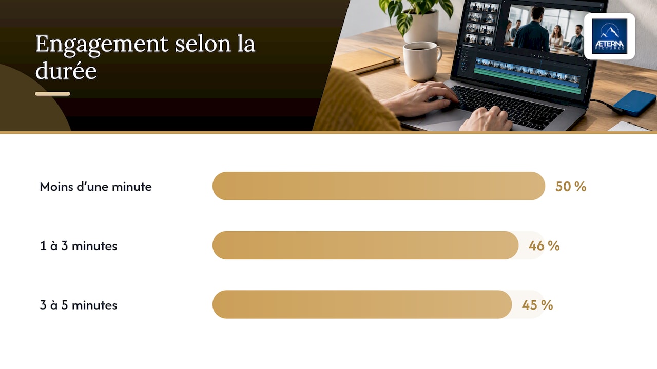 Taux d’engagement selon la durée vidéo