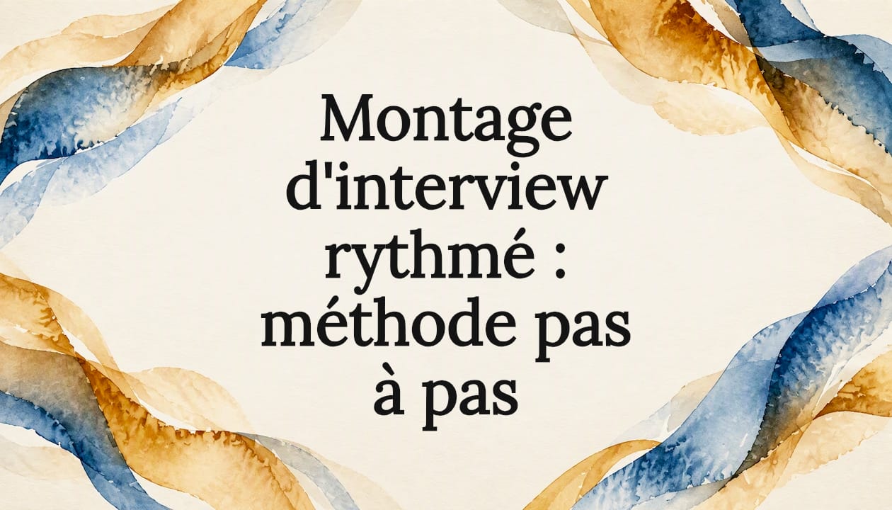 Encadré éditorial pour une méthode de montage d’interview