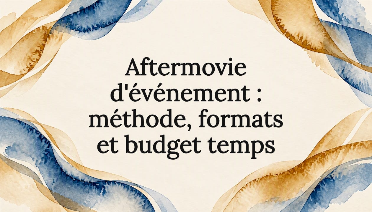 Cadre en aquarelle pour titre d’aftermovie